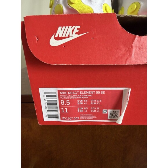 Size 9.5 - Nike React Element 55 SE Platinum Crimson main image 6